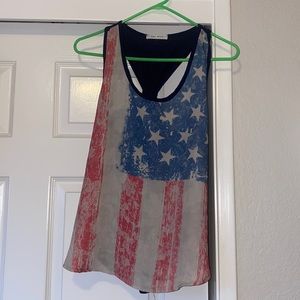 American flag tank top